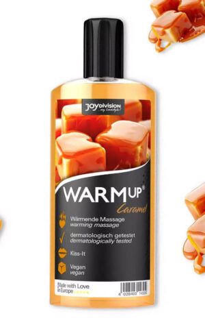 Масло за масажа со загревачки ефект со вкус и мирис на карамела 150 ml.