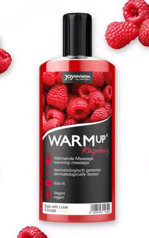 Масло за масажа со загревачки ефект со вкус и мирис на малина 150 ml.