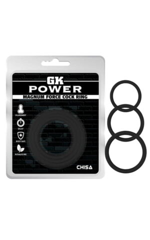 Црни силиконски прстени со 3 големини (GK Power)
