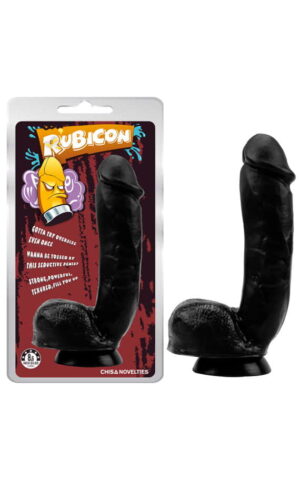 Црно реалистично дилдо Rubicon 22X4.8 см.