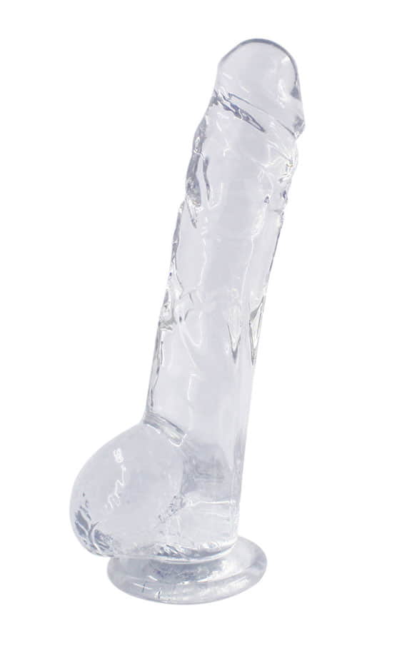 Реалистично проѕирно дилдо со вени 22 X 4 см.