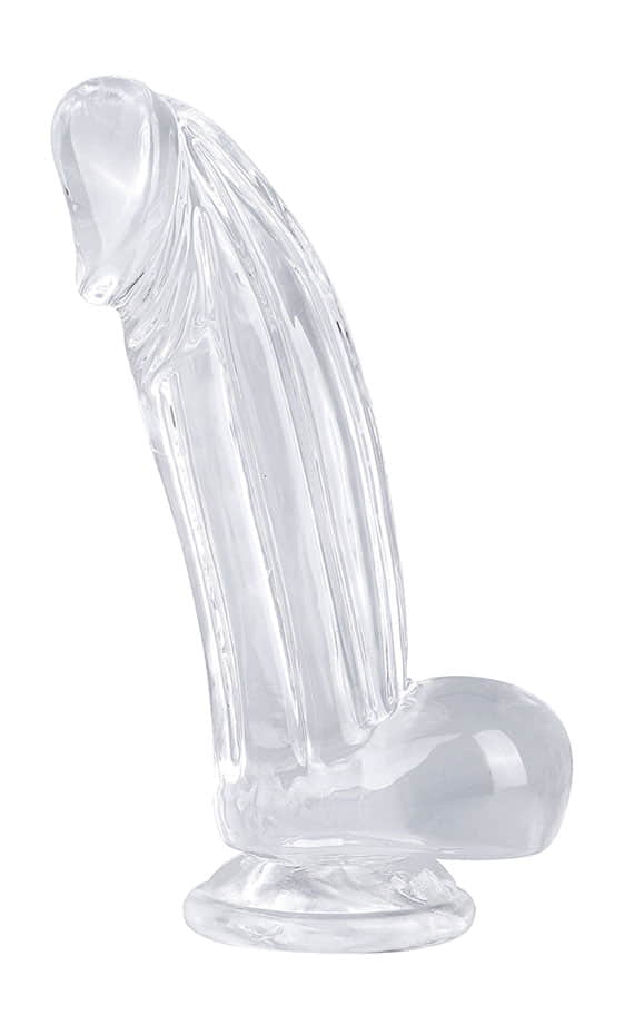 Реалистично проѕирно големо дилдо 22 X 5.5 см.