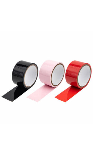 DUCK TAPE фетиш трака за врзување 9 метри (розева и црна боја)