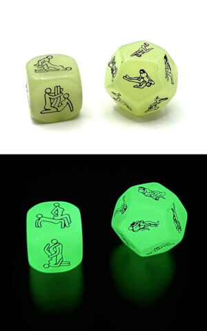 (2 коцки Glow In the Dark) Две кама сутра коцки што светат во темница